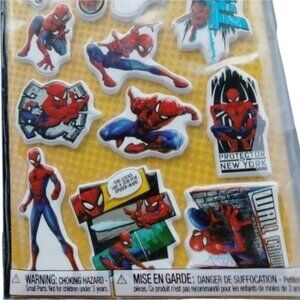 Marvel Spiderman Foam Stickers  26 stickers on 2 sheets  New